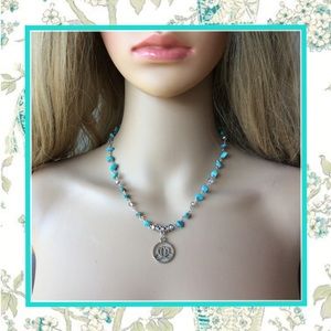 🌸LOTUS BLING PENDANT NECKLACE BOHO CHIC BOHEMIAN